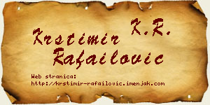 Krstimir Rafailović vizit kartica
